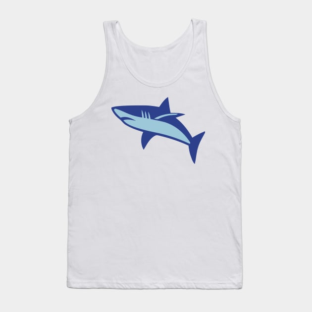 Blue Shark Bullshark Emoticon Tank Top by AnotherOne